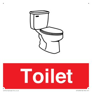 Toilet Sign Dementia Friendly Red